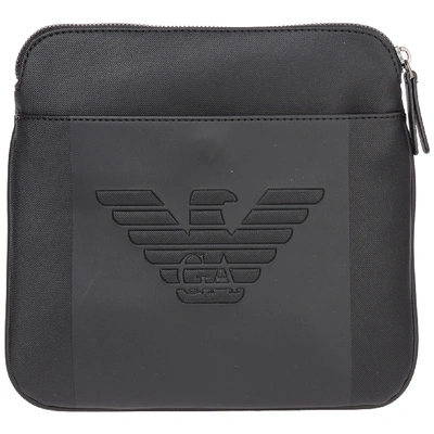 Shop Emporio Armani Men's Cross-body Messenger Shoulder Bag In Black