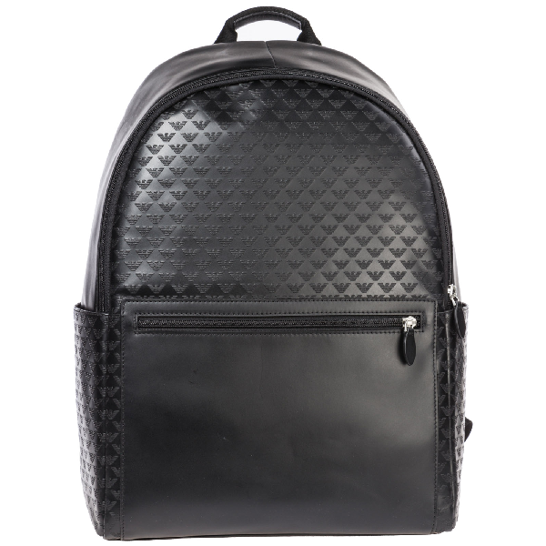 armani leather backpack mens