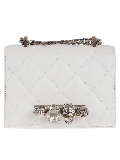 Shop Alexander Mcqueen Small Jewel Shoulder Bag In Deep Ivory