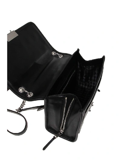 Shop Karl Lagerfeld K / Kuilted Hand Bag With Studs In Black