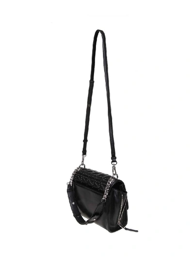 Shop Karl Lagerfeld K / Kuilted Hand Bag With Studs In Black