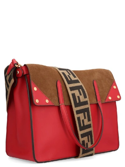 Shop Fendi Flip Bag In Red