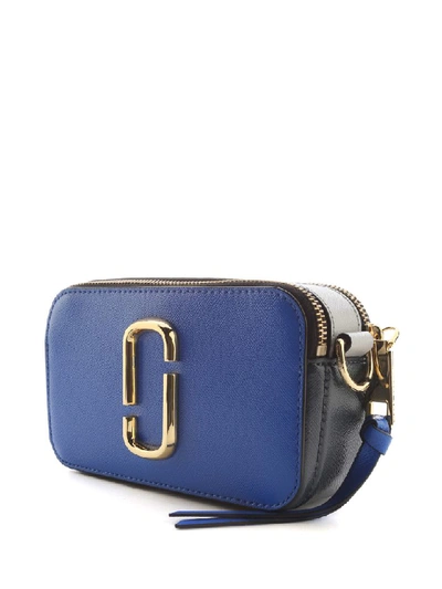 Shop Marc Jacobs Snapshot Camera Bag Saffiano Leather Cross-body Bag In Blu