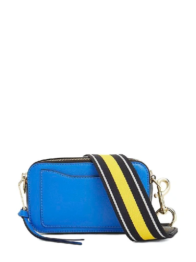 Shop Marc Jacobs Snapshot Camera Bag Saffiano Leather Cross-body Bag In Blu