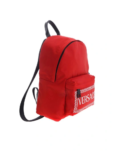 Shop Versace Backpack In Red