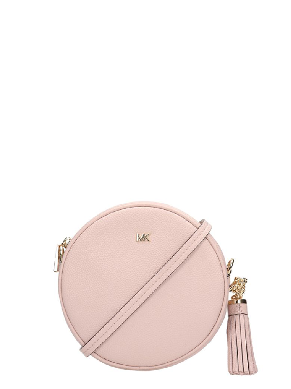 michael michael kors pebble leather circle canteen crossbody