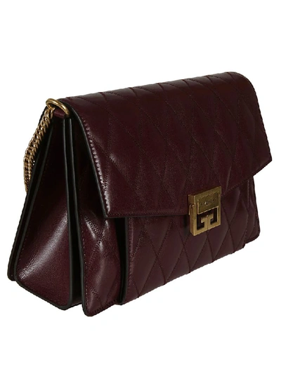 Shop Givenchy Medium Gv3 Shoulder Bag In Aubergine