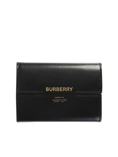 Shop Burberry Branded Wallet In Black