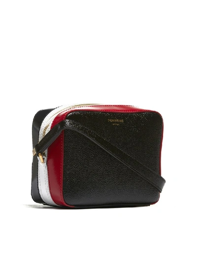 Shop Thom Browne Mini Business Shoulder Bag In Nero Rosso Blu Bianco