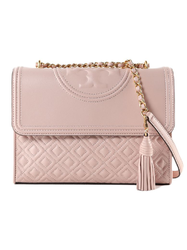 tory burch fleming backpack shell pink