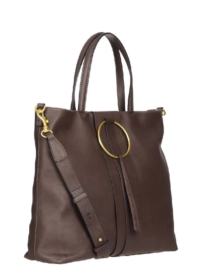 Shop Gianni Chiarini Leather Tote Bag In Gray