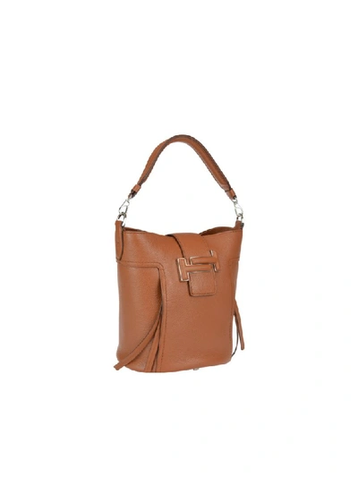 Shop Tod's Small Double T Bucket Bag In Basic