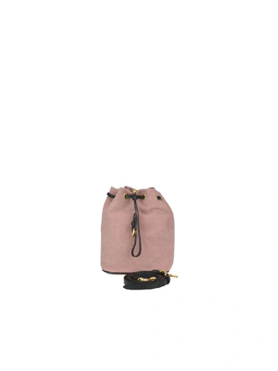Shop Moschino Logo Bucket Bag In Pink