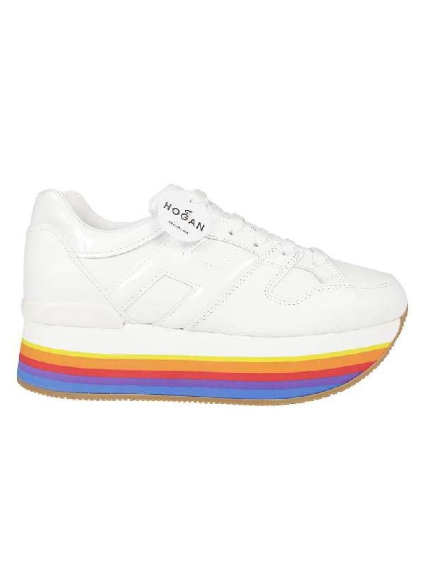 hogan rainbow platform sneakers