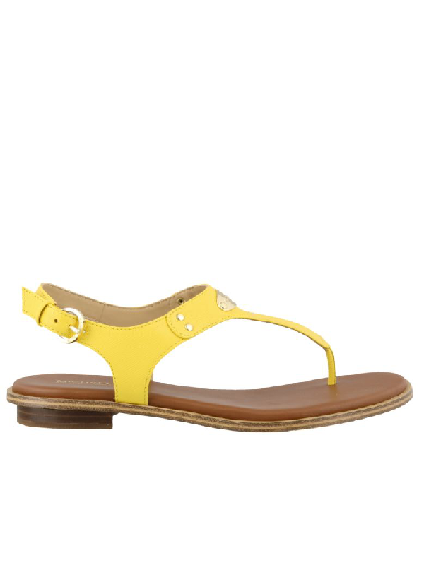 yellow mk sandals