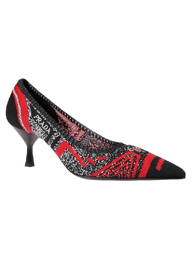 Shop Prada Pointy Toe Pumps In Multicolor