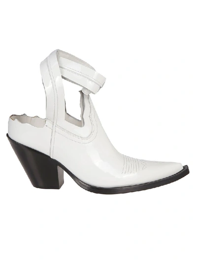 Shop Maison Margiela Cut-out Texan Boots In White