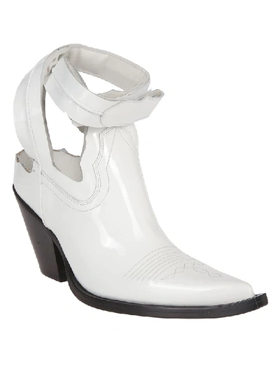 Shop Maison Margiela Cut-out Texan Boots In White