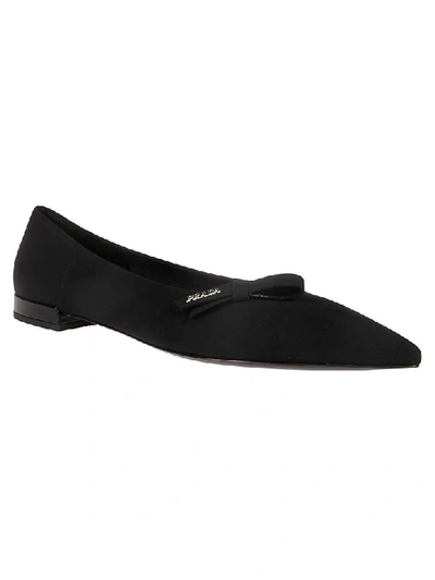 Shop Prada Technical Ballerinas In Black