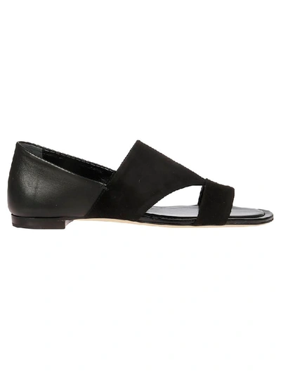 Shop Tod's Cut-out Sandals In Black