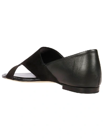 Shop Tod's Cut-out Sandals In Black