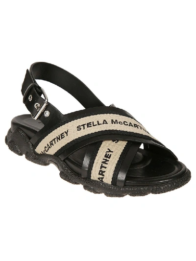 Shop Stella Mccartney Cross Straps Sandals In Basic