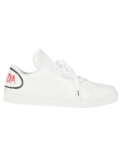 Shop Prada Comics Sneakers In White