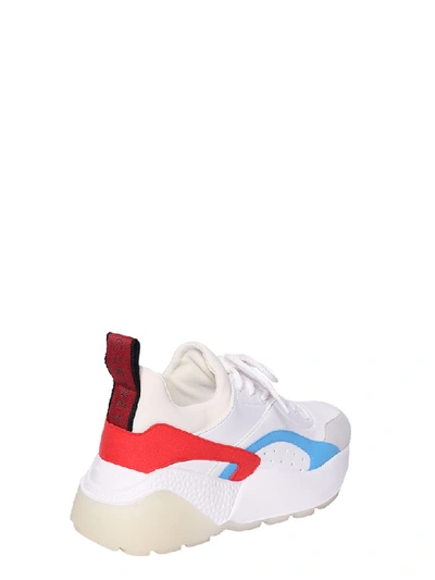 Shop Stella Mccartney Color-block Runner Sneakers In Wht/pg/to/fo