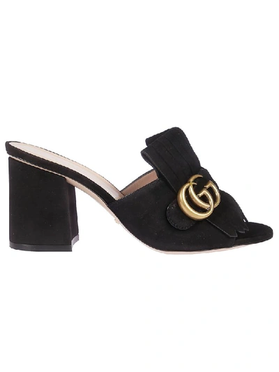 Shop Gucci Mid Heel Sandals In Black