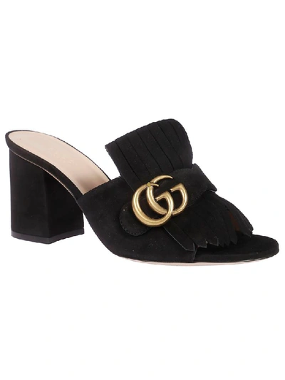 Shop Gucci Mid Heel Sandals In Black