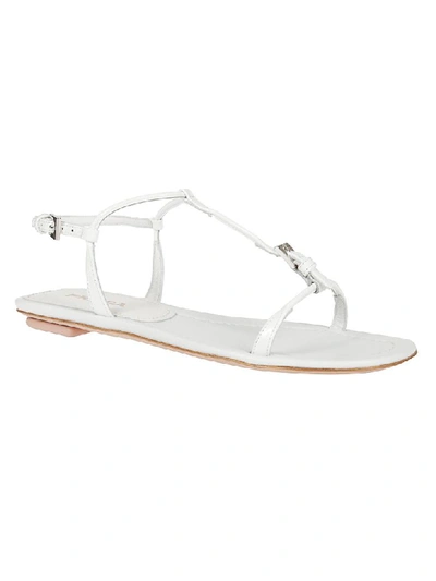 Shop Prada Open Toe Sandals In White