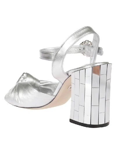 Shop Dolce & Gabbana Embellished Sandals In Silver