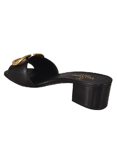 Shop Valentino Logo Mules In Basic