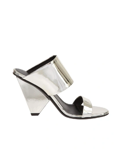 Shop Balmain Paris Sandals In Silver