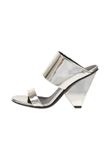 Shop Balmain Paris Sandals In Silver