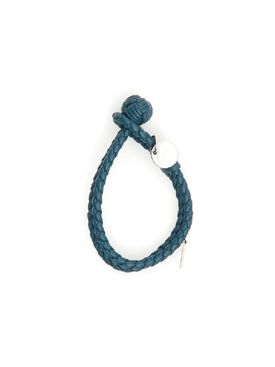 Shop Bottega Veneta Unisex Woven Nappa Bracelet In Brighton|blu