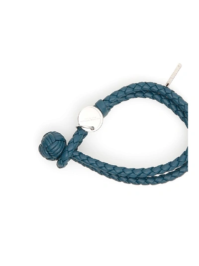 Shop Bottega Veneta Unisex Woven Nappa Bracelet In Brighton|blu