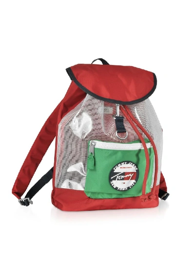 Shop Tommy Hilfiger The Heritage Red Nylon Backpack
