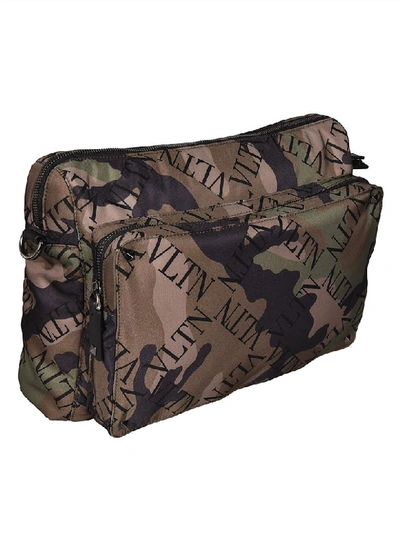 Shop Valentino Vltn Shoulder Bag In Army Green
