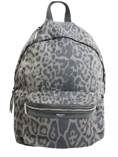 Shop Saint Laurent Foldable Nylon Backpack In Militare