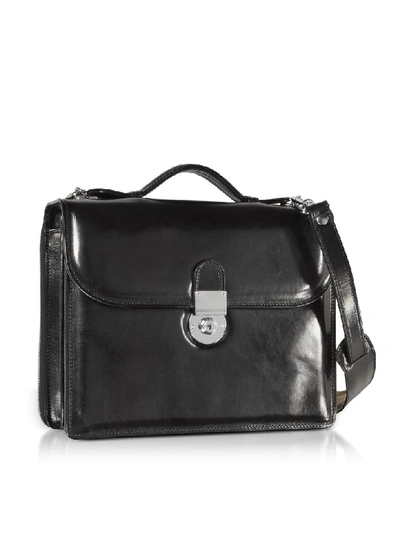 Shop L.a.p.a. Classic Black Leather Briefcase