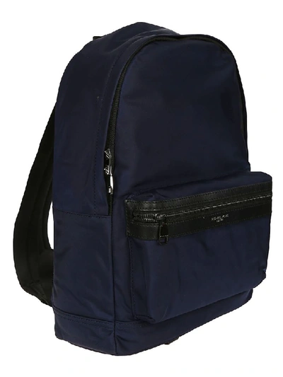 Shop Michael Kors Logo Backpack In Indigo