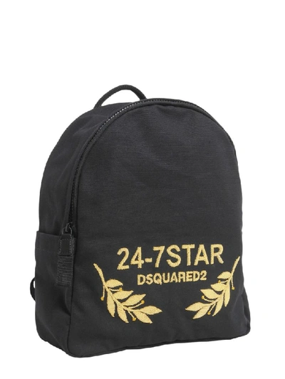 Shop Dsquared2 24 7 Backpack With Logo In Nero