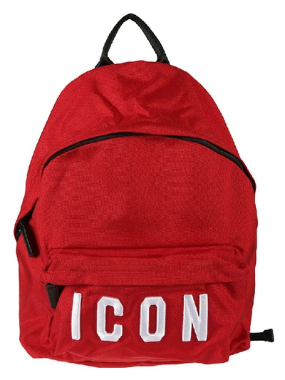 Shop Dsquared2 Icon Print Backpack In Red