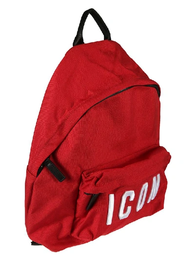 Shop Dsquared2 Icon Print Backpack In Red