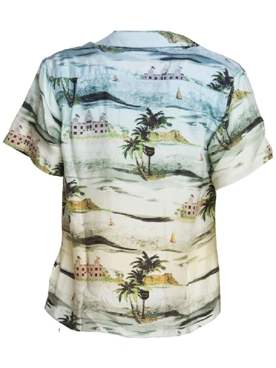 Shop Amiri Beverly Hills Hawaiian Ss Shirt Blue