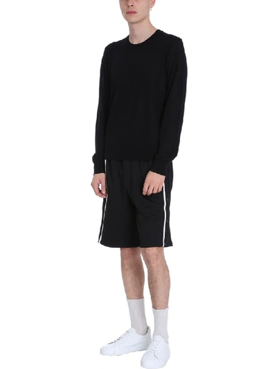 Shop Helmut Lang Black Polyester Bermuda