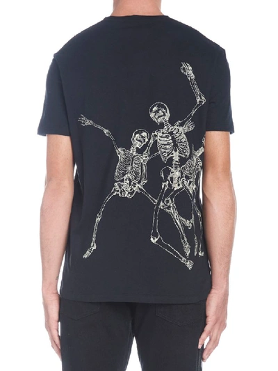 Shop Alexander Mcqueen Jumping Skeleton T-shirt In Black