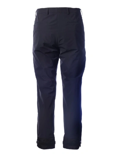 Shop Prada Cropped Techno Trousers In Blue
