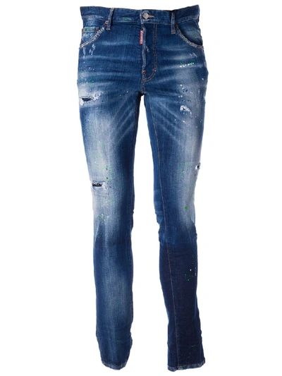 Shop Dsquared2 Distressed Regular Jeans In Basic